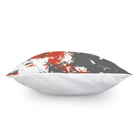 Image of Pewter & Mandarin Red Pillow Cover