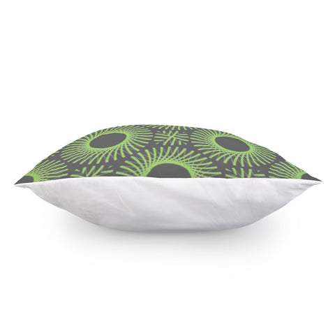 Image of Green Spiky Rings Pillow Cover