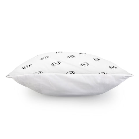 Image of American Football Ball Motif Pattern Pillow Cover