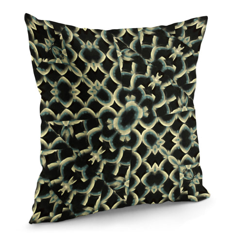 Image of Dark Interlace Motif Mosaic Pattern Pillow Cover