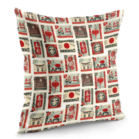 Image of Fancy Post Stamp Pattern Pillow Cover