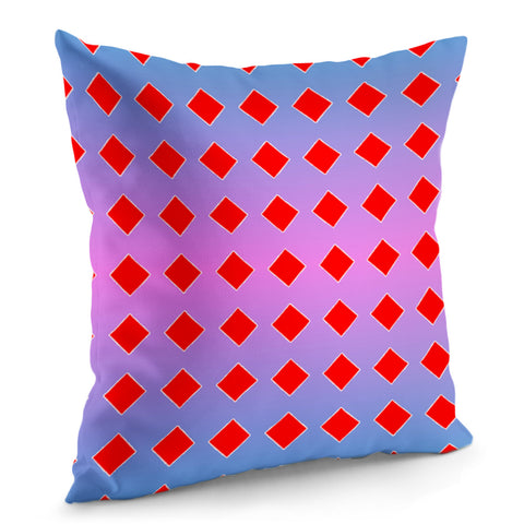 Image of Red Diamonds On Gradient Pillow Cover