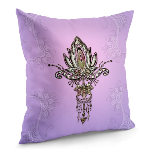 Image of Elegant Lotus Pillow Cover