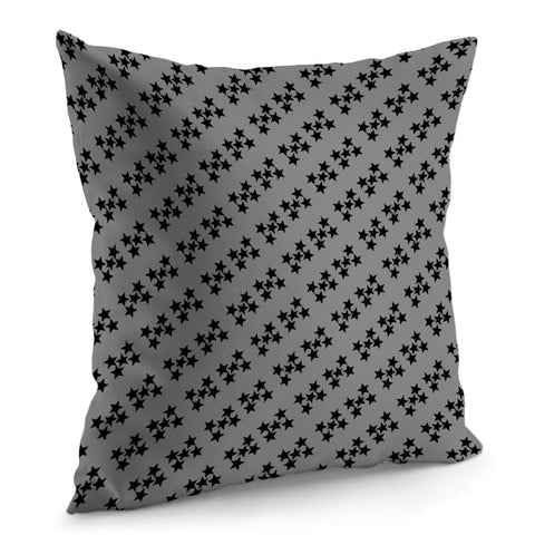 Image of Pattern Etoiles Noir/Gris Pillow Cover