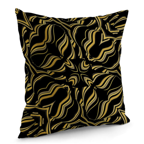 Image of Black And Orange Geometric Design Pillow Cover
