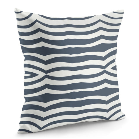 Image of Minimalism White Blue Pillow Cover