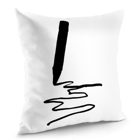 Image of Pencil Sketching Silhouette Drawing Pillow Cover