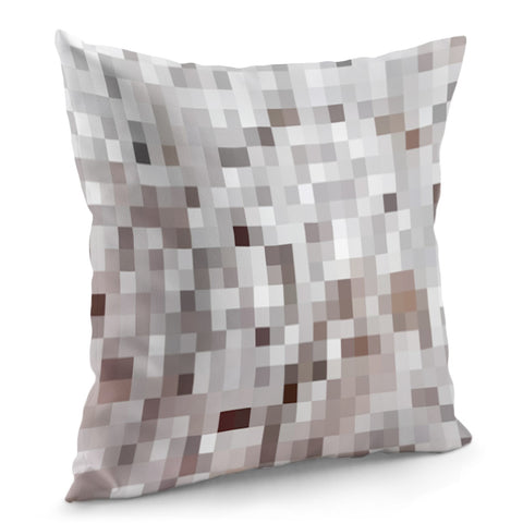 Image of Geometric Pixel Pattern Print Pillow Cover