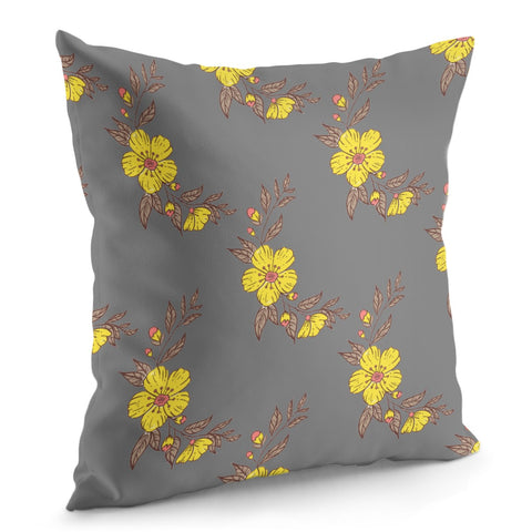 Image of Yellow Flowers Pillow Cover