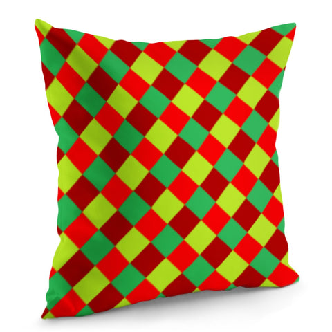 Image of Colorful Checkered Pillow Cover