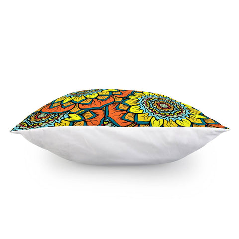 Image of Overlapped Mandala Flower Design Pillow Cover