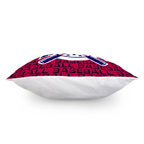 Image of Red And Blue Baseball Pillow Cover