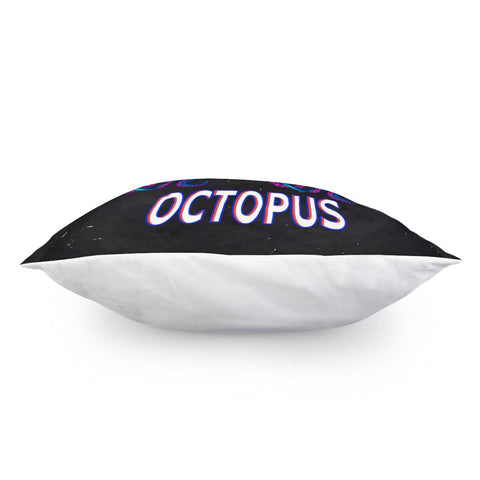 Image of Glowing Blue Octopus Pillow Cover