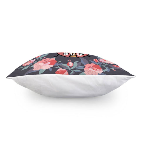 Image of Ladybugs And Flowers Pillow Cover