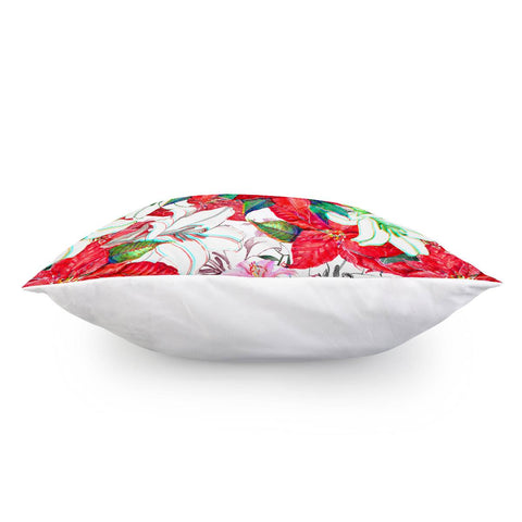 Image of Christmas Flower Pillow Cover