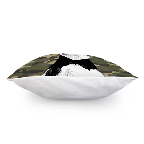 Image of Dog & Camouflage Pillow Cover