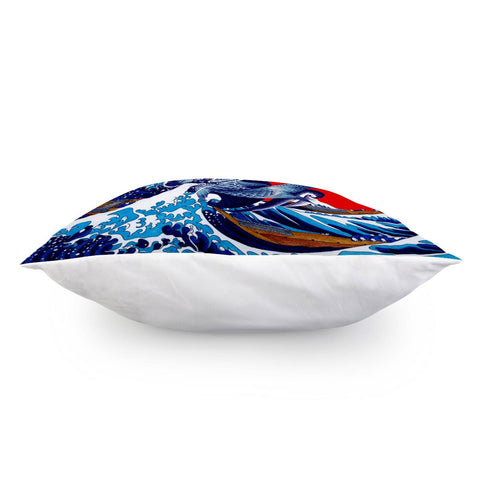 Image of The Great Wave Off Kanagawa&Koi Pillow Cover