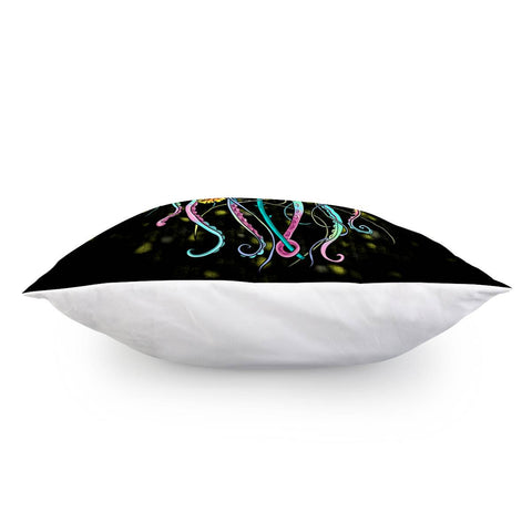 Image of Jellyfish And Flowers Pillow Cover