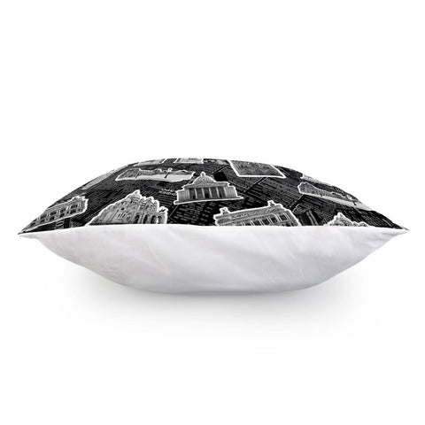 Image of French Architectural Group Of French Buildings Pillow Cover