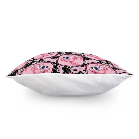 Image of Pink Pig Wearing Glasses Pillow Cover