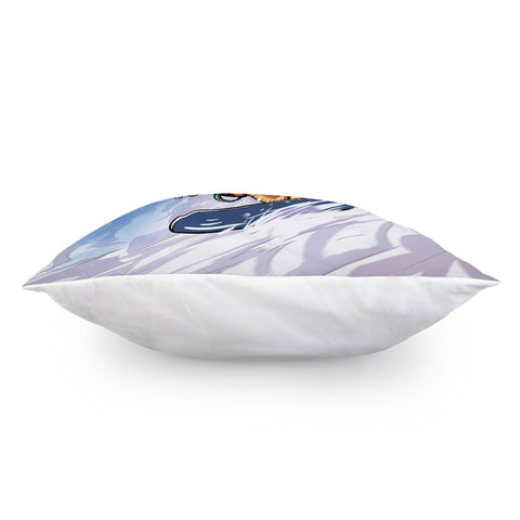 Image of Astronaut Skiing Pillow Cover