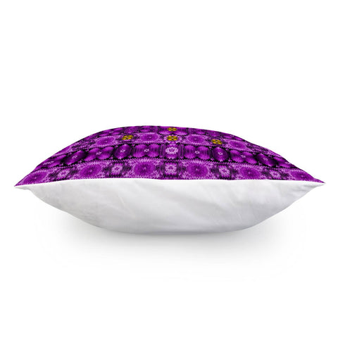 Image of Decorative Purple Floral Pillow Cover