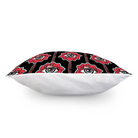 Image of Flowers And Eyes Pillow Cover