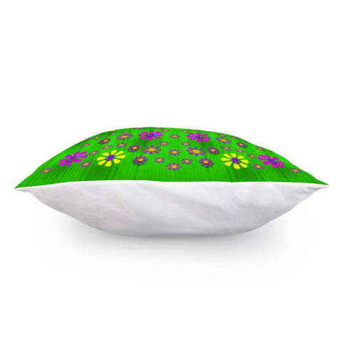 Image of Flowers Dance In The Green Pillow Cover