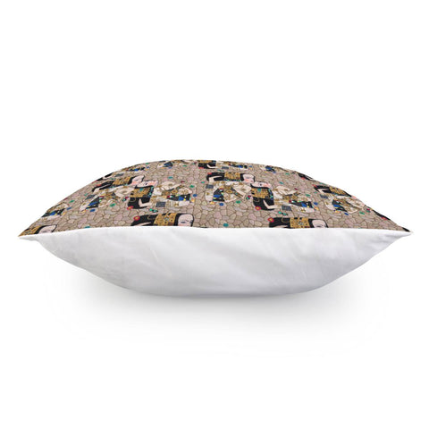 Image of Klimt Mosaic Beige Pillow Cover