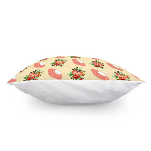 Image of Rose And Spaceship Pillow Cover