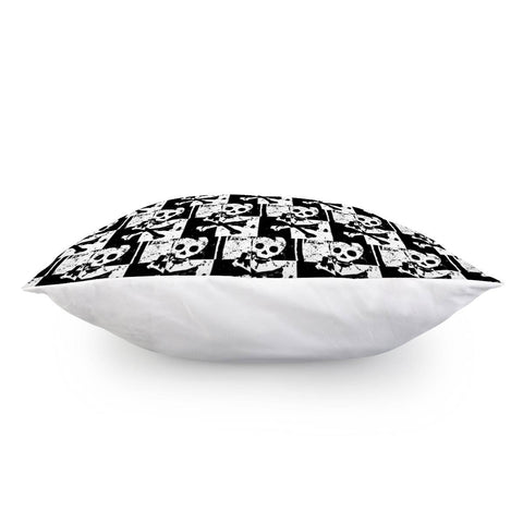 Image of Skull Checker Pillow Cover