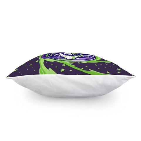 Image of Astronaut And Skull And Stars And Starry Sky And Swirls Pillow Cover