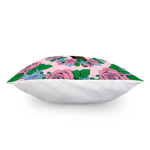 Image of Sparrow And Flower Pillow Cover