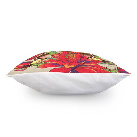 Image of Birds And Flowers Pillow Cover