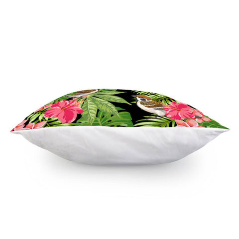 Image of Sparrows And Plants Pillow Cover