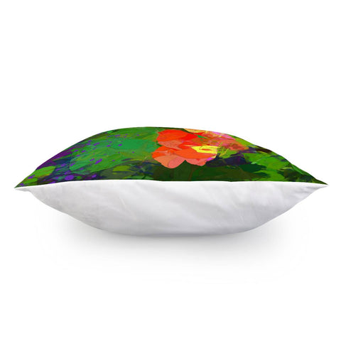 Image of Nasturtiums In The Garden Pillow Cover