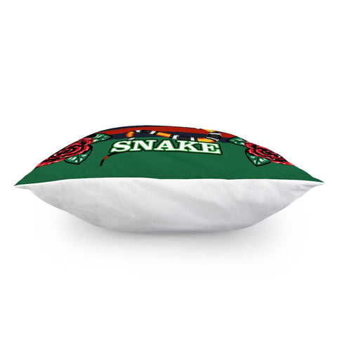 Image of Snake And Flowers Pillow Cover