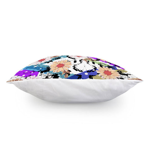 Image of Snake Skin And Flowers Pillow Cover