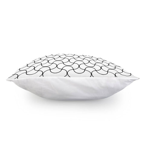 Image of Waves Puzzle Net Pattern-White Pillow Cover