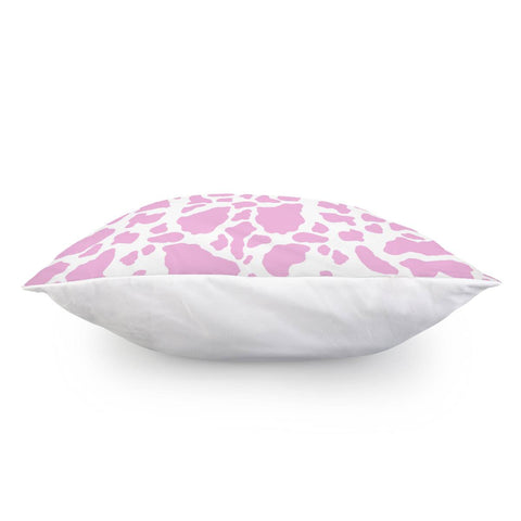 Image of White Pink Cow Print Pillow Cover