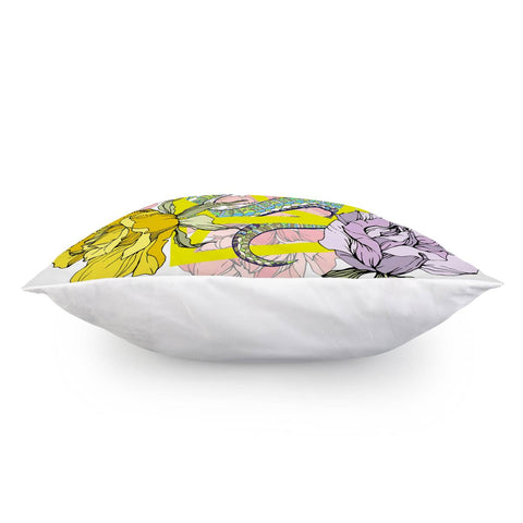 Image of Flowers And Snakes Pillow Cover