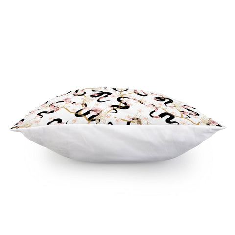 Image of Snake And Flower Pillow Cover