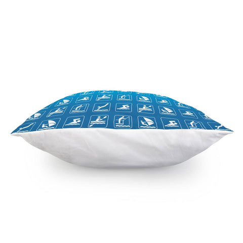 Image of Signs On Light Blue Pillow Cover