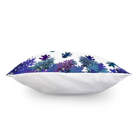 Image of Blue Purple Leaves Pillow Cover