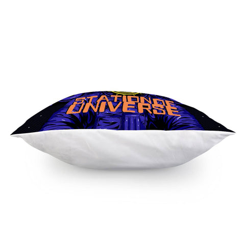 Image of Astronauts And Stars And Stars And Musical Instruments And Speakers And Sound Waves And Fonts Pillow Cover