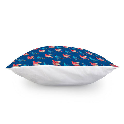 Image of Red And Blue Birds Pillow Cover