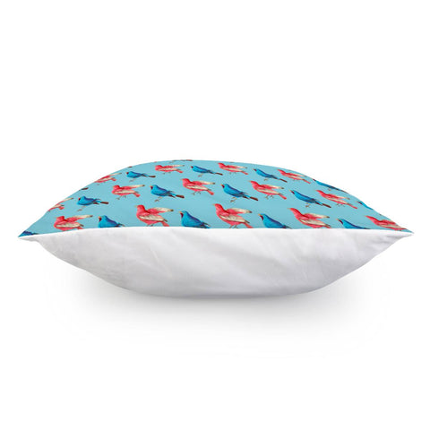 Image of Red And Blue Birds Pillow Cover