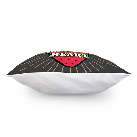 Image of Strawberry And Heart Pillow Cover