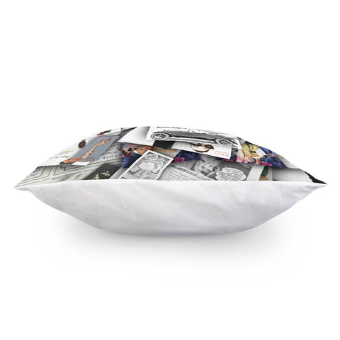 Image of Retro Illustration Collage Pillow Cover