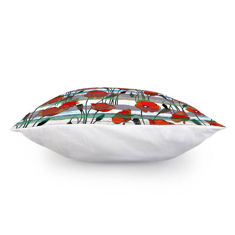 Image of Poppy Flower Pillow Cover